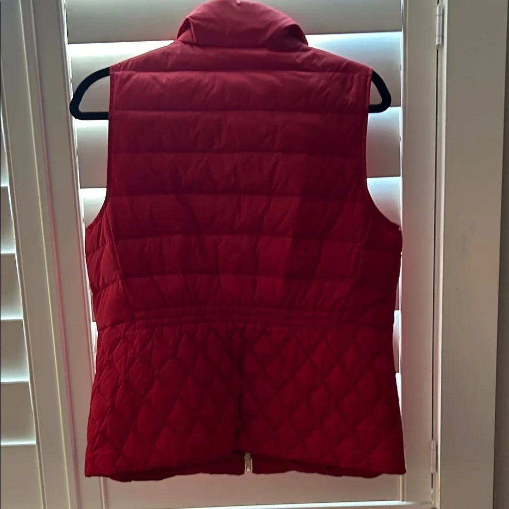 Talbots Quilted Vest in Vibrant Red - Picture 5 of 7